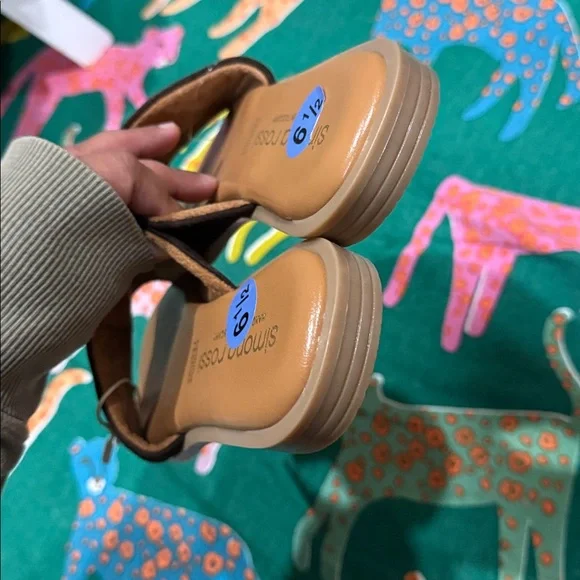 NWT SIMONA ROSSI GENUINE LEATHER SANDALS 6.5 - Picture 6 of 6